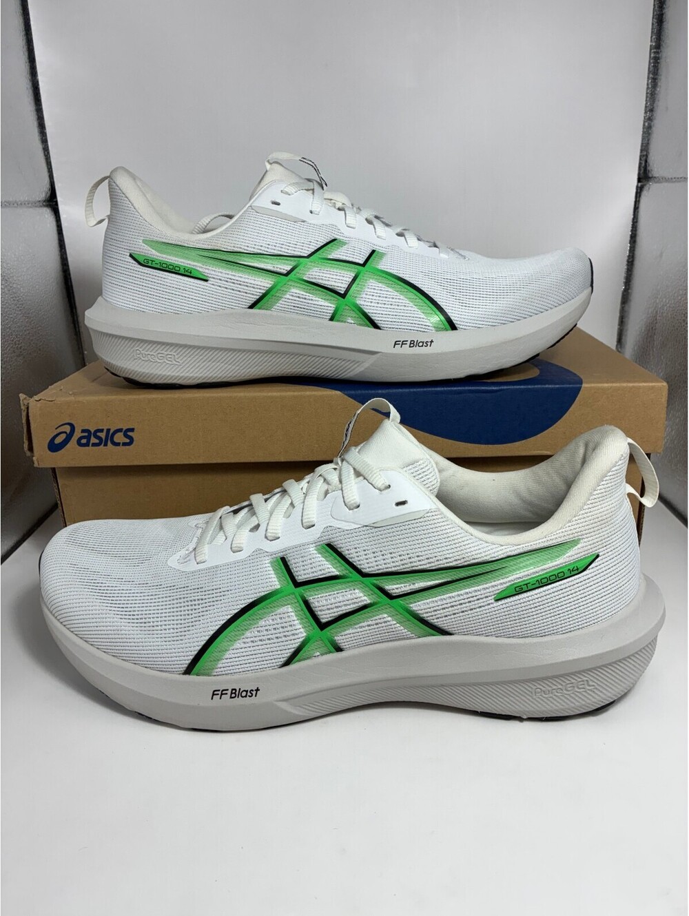 Size 12 - Asics GT-1000 14 White Vital Green